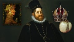 Ein Kaiser und seine persönlichen Gegenstände: Krone, Magenstein und Gemälde (Bild: Krone KREATIV/APA picturedesk)