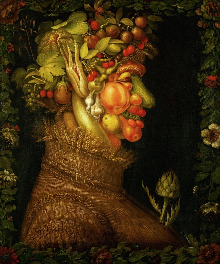 Auch Arcimboldos berühmte, sonderbare Gemälde gehörten zu Rudolfs Wunderkammer.