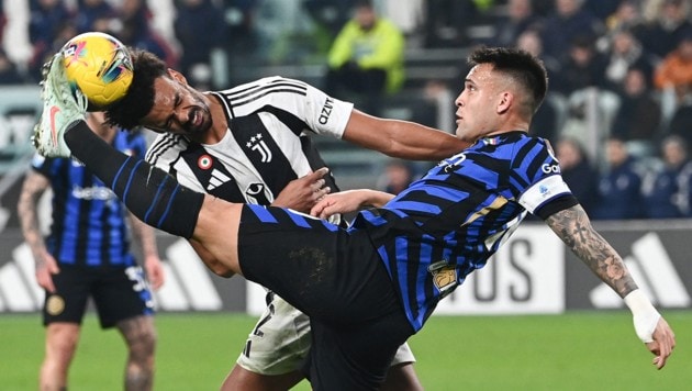 Die Akteure sowohl von Juve als auch jene von Inter haben alles gegeben, den Sieg haben aber die Hausherren davongetragen … (Bild: AFP)