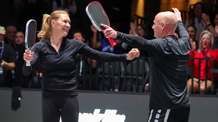 Großer Jubel beim Tennis-Traumpaar