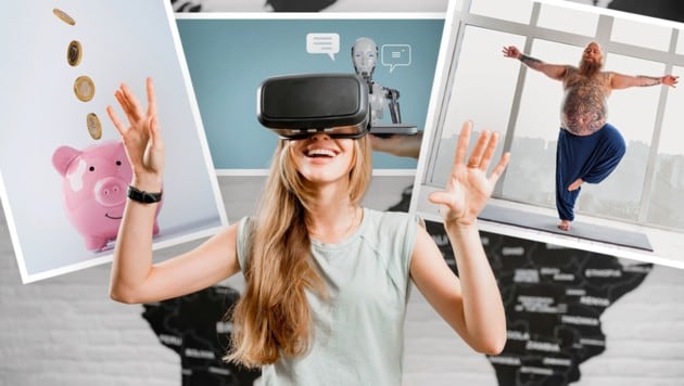 Von der virtuellen Hotelzimmerbuchung über achtsame Sparangebote bis zum VR-Flugerlebnis: Einige Trends sind bereits auf dem Vormarsch. (Bild: Krone KREATIV/stock.adobe.com)