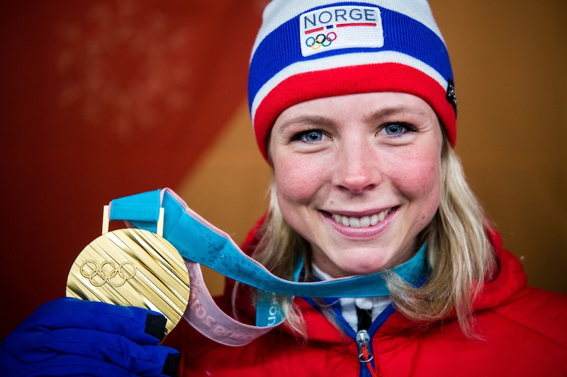 Maren Lundby gewann bei den Olympischen Winterspielen in Pyeongchang 2018 die Goldmedaille. (Bild: GEPA pictures)