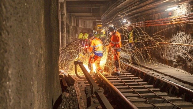 Baustelle U2: Im Tunnel kam es am Vormittag zu starker Rauchentwicklung (Symbolbild).