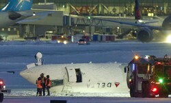 Am Montag hat ein Flugzeug in Toronto eine Bruchlandung hingelegt. Niemand der 80 Menschen an ...