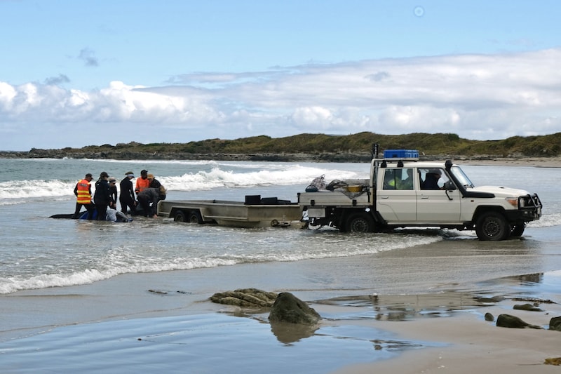 Aufgrund der unzugänglichen Lage des Strandes ist es quasi unmöglich, die nötige Spezialausrüstung rechtzeitig herbeizuschaffen. (Bild: AFP)