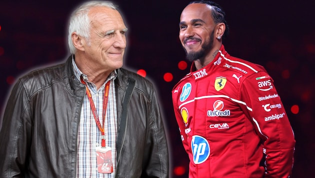 Lewis Hamilton (li.) trat bei der F1-Präsentation in London erstmals als Ferrari-Pilot vor die Fans. Nur Didi Mateschitz hätte laut Veranstalter-Legende Herbert Fechte ein solches Event organisieren können.  (Bild: GEPA pictures)