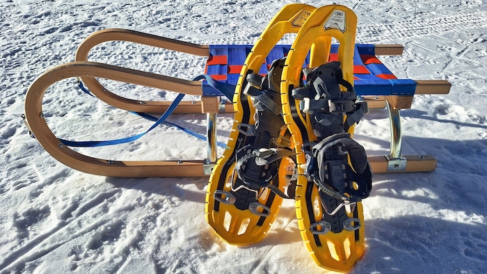 Schneeschuh-Rodeln