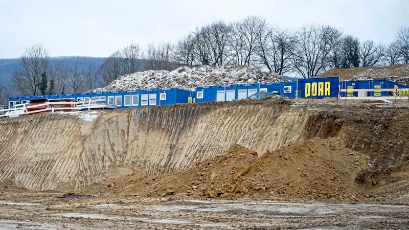 The xista construction site directly on the grounds of the Institute for Science and Technology in Klosterneuburg. (Bild: Imre Antal)