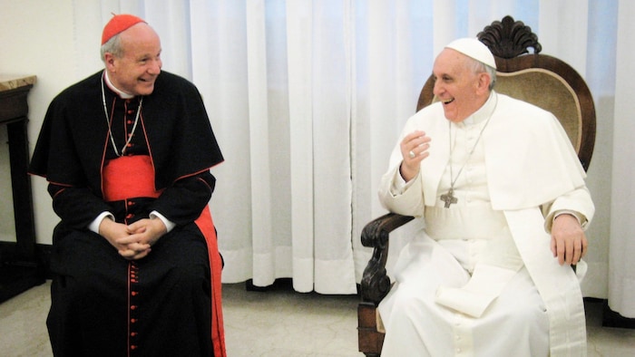Papst Franziskus mit dem österreichischen Kardinal Christoph Schönborn