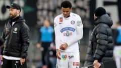 Bittere Nachricht für Sturm Graz: Neuzugang Fally Mayulu fällt länger aus.  (Bild: GEPA)