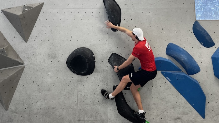 Auch für die „Krone“ ging es an die Boulder-Wand.