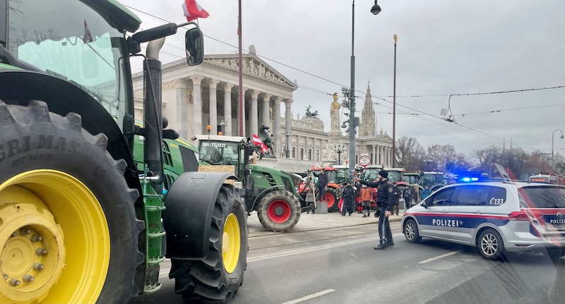 Auch in Wien fanden Bauernproteste statt. (Bild: Matzl Christoph)