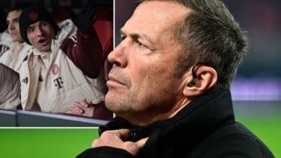 Lothar Matthäus (re.) ärgert sich über die später Einwechslung von Thomas Müller. (Bild: Krone KREATIV/APA/AFP/John MACDOUGALL, APA/Alexandra BEIER)