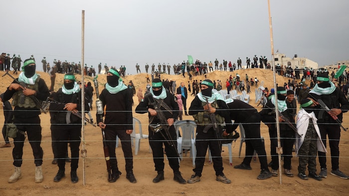 Hamas bei einer Geiselfreilassung