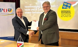 Große Einigkeit zwischen FPÖ und SPÖ: Werner Herbert (FPÖ) und Helmut Tomek (SPÖ) regieren nun ...