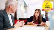Die „Krone“ brachte Auto-Verfechter Gerhard Lustig und Radfahr-Fürsprecherin Barbara Laa zum ...