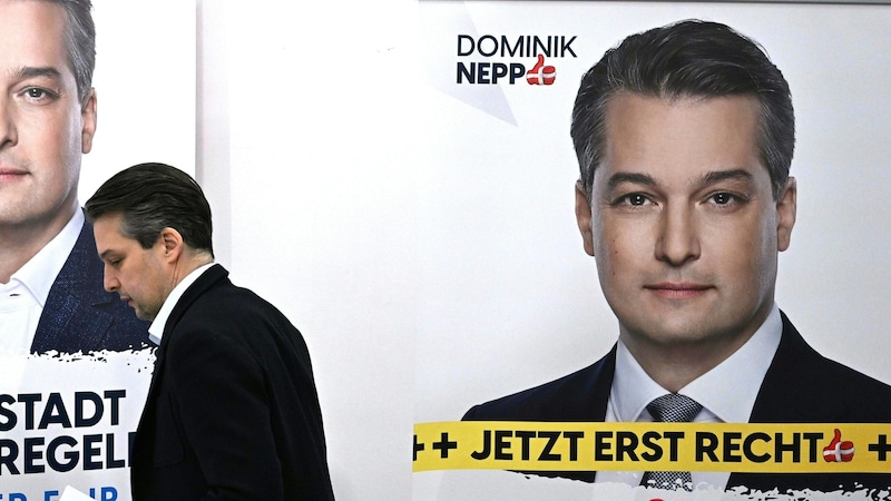 Die Wiener FPÖ hat am Donnerstag ihre ersten Plakate für die Wahl präsentiert. (Bild: Roland Schlager)