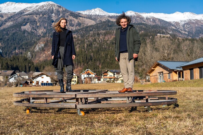Director Cornelia Rainer and actor Matthias Mamedof