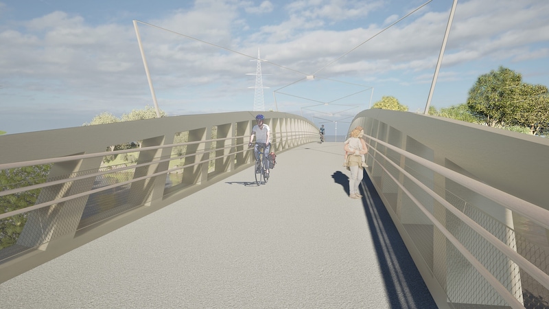 This is what the new footbridge will look like. (Bild: AXIS Ingenieurleistungen ZT GmbH)