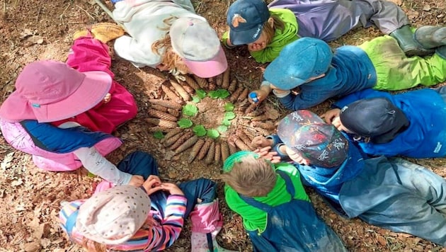 The forest kindergarten in Maria Saal cannot keep its head above water without financial support from the municipality or parental contributions - it is threatened with closure. Now there is hope of finding a solution after all. (Bild: Waldkindergarten.com)