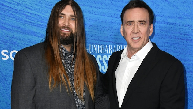 Nicolas Cage und sein Sohn Weston werden von der Ex des Hollywoodstars verklagt. (Bild: Getty Images via AFP/GETTY IMAGES/JC Olivera)