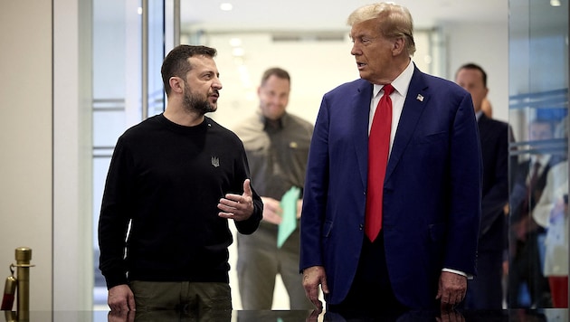 Zuletzt herrschten ziemlich schroffe Töne zwischen Wolodymyr Selenskyj und Donald Trump. (Bild: AFP/UKRAINIAN PRESIDENTIAL PRESS SERVICE/Handout)