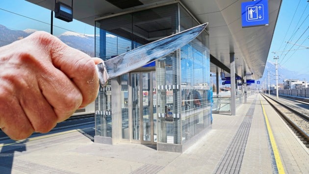 Die Szenen spielten sich am Bahnhof Schwaz ab. (Bild: Krone KREATIV/Johanna Birbaumer, Christof Birbaumer)