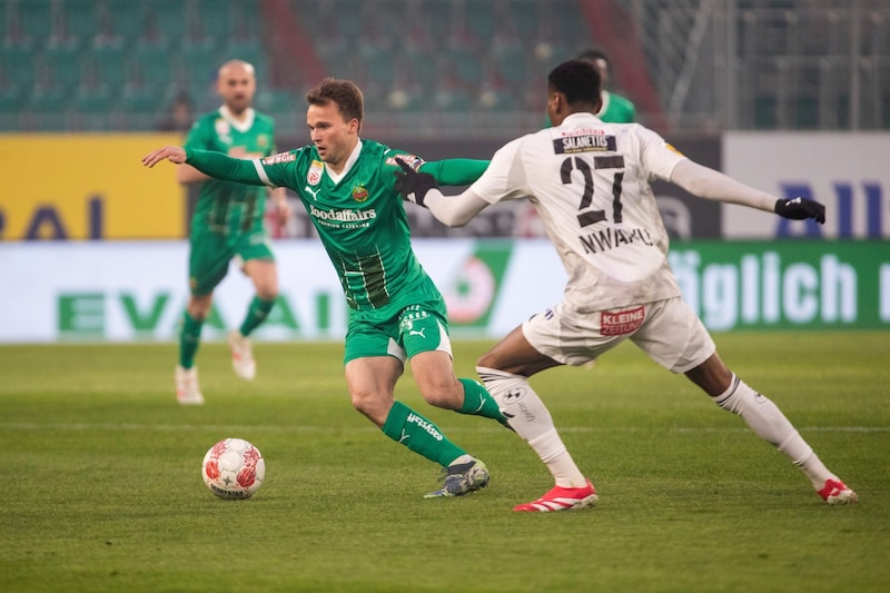 Captain Matthias Seidl (left) from Kuchl is still represented by Rapid Vienna. (Bild: GEPA)