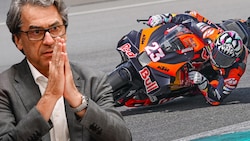 Stefan Pierer kämpft um die Zukunft von KTM. Den Motorradhersteller bezeichnet er als sein Lebenswerk. Gelingt die Sanierung? (Bild: Krone KREATIV/EPA/Fazry Ismail, Markus Wenzel)