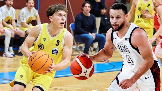 Neo-Pirate Lukas Simoner has a better free throw percentage than NBA star Stephen Curry. (Bild: Kuess Josef)