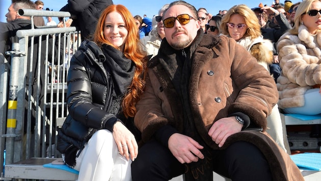 Society couple: Klemens Hallmann with his wife in Kitzbühel (Bild: Babirad Picture)