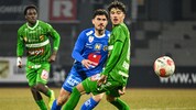 Die Lustenauer (im Bild Ibrahim Ouattara links, Stan Berkani rechts) kommen nicht voran.