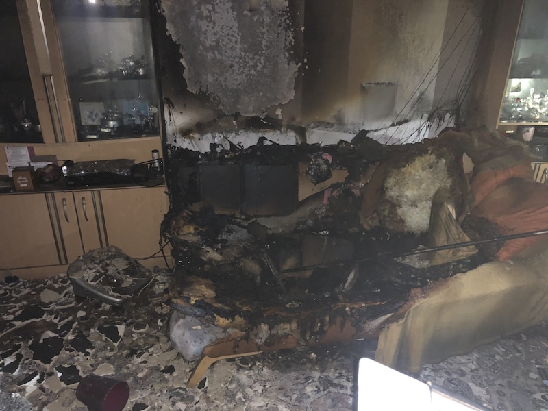 So sah die Wohnung nach dem Brand aus  (Bild: BF Graz)