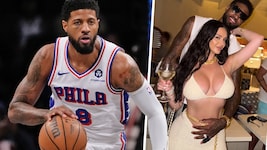 Im Spiel (li.) läuft‘s für Paul George nicht so toll, in der Liebe mit Frau Daniela Rajic offenbar sehr wohl. (Bild: AP)