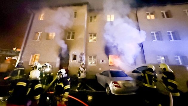 Florianieinsatz in Feldkirch.  (Bild: Mathis Fotografie)