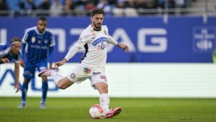 Otar Kiteishvili fixierte im Herbst per Elfer Sturms 2:1-Sieg gegen Blau-Weiß in Linz (Bild: GEPA)
