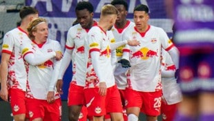 Red Bull Salzburg hat das Spitzenspiel der Bundesliga gewonnen und Trainer Thomas Letsch den ersten Sieg beschert. (Bild: GEPA)