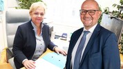 Bürgermeisterin Andrea Kö und Finanzreferent Wolfgang Hussian – kommt nach Zerwürfnis doch noch ...