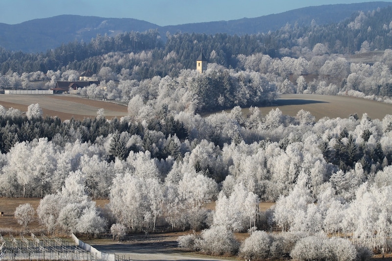 Gottfried Kogler sent a picture of the church tower of St. Peter/ Taggenbrunn. (Bild: zvg)