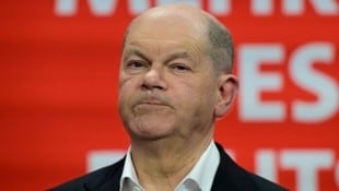 Die SPD verbucht unter Olaf Scholz ihr historisch schwächstes Ergebnis. (Bild: AFP)