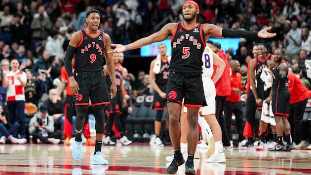 The Raptors won without Jakob Pöltl. (Bild: Getty Images via AFP)