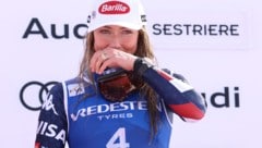 Mikaela Shiffrin zeigte sich nach ihrem 100. Weltcup-Sieg emotional. (Bild: GEPA)