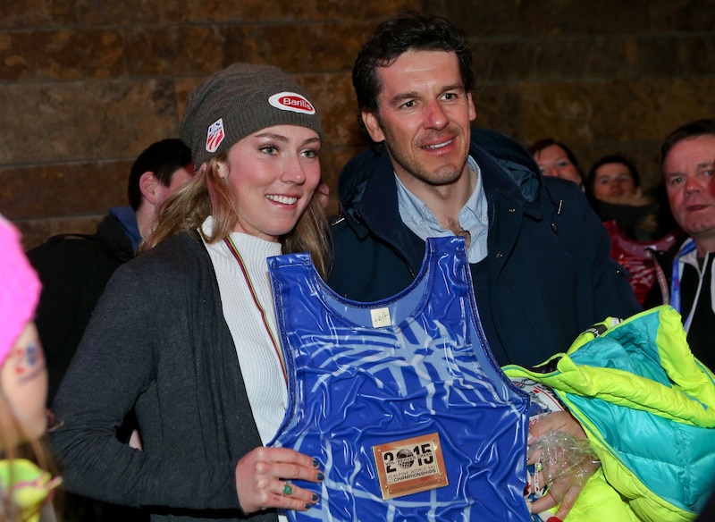 Mikaela Shiffrin und Killian Albrecht (Bild: GEPA)