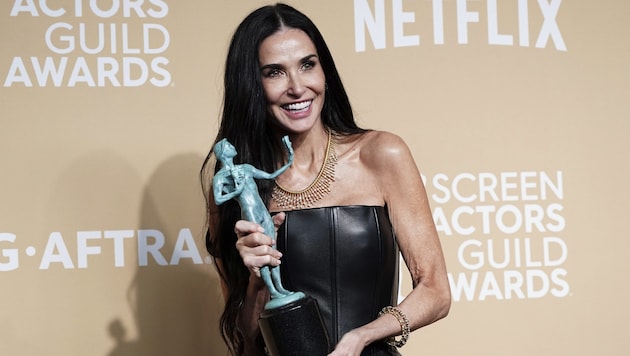 Demi Moore can look forward to a SAG Award. Will the Oscar follow next week? (Bild: Jordan Strauss/Invision)