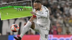 Neymar zeigte groß auf. (Bild: Krone KREATIV/APA/AFP/NELSON ALMEIDA, x.com/CFC_Janty)