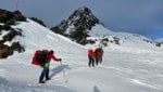 Einsatz der Bergrettung Kals am Großglockner.