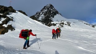 Einsatz der Bergrettung Kals am Großglockner.