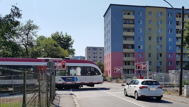 The Grottenhofstraße junction has been secured with barriers since July 2019. (Bild: GKB_PR)