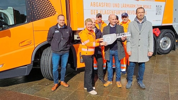 Das erste elektrische Müllauto fährt künftig durch Klagenfurt.