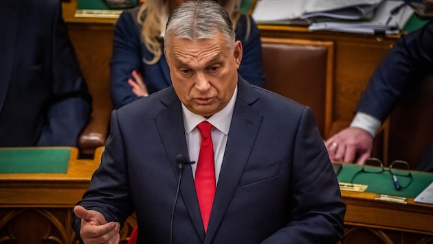 Orbán has reshaped the Hungarian media landscape over the past 14 years and brought both state and numerous private media outlets under the direct control of his government. (Bild: APA/AFP/FERENC ISZA)